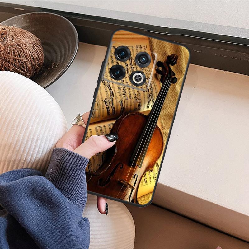 Elegant Violins Bow Sheet Music For OnePlus 15 13 12 11 10 13T 10T 12R 13R 15R Case For OnePlus Nord 5 CE 3 2 4 Lite N20 N30