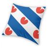 Friesland Flag Square Pillow Case Polyester Cushions for Sofa Netherlands Dutch  Fashion Cushion Covers