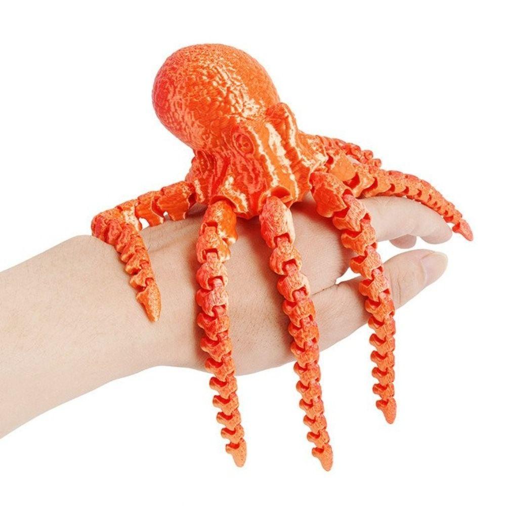 with Flexible Joints Octopus Figurine 3D Printed Animal Table Ornament New Squid Toy
