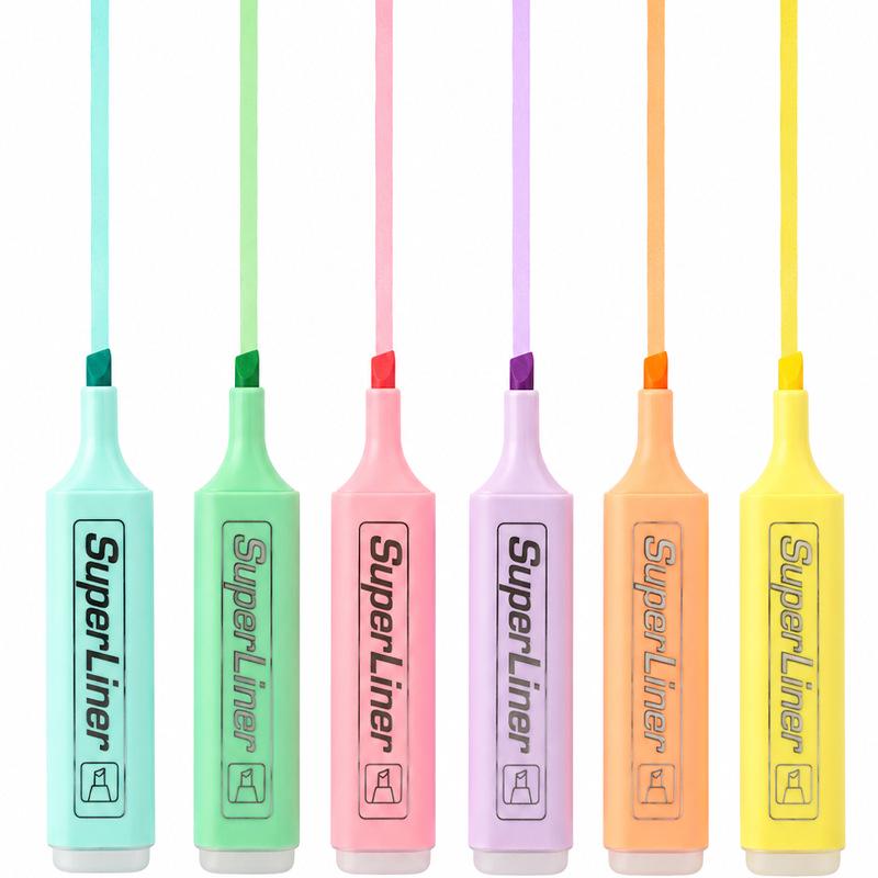 Fluorescent Highlighters: 4 or 6 Colors, Thick Tip, Large Capacity, Quick-Drying for Students and Journals