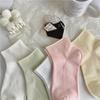 Socks Summer Thin Solid Color Short Tube Confinement Socks Tide Loose Boat Socks Crimped Wide Mouth Socks Cotton