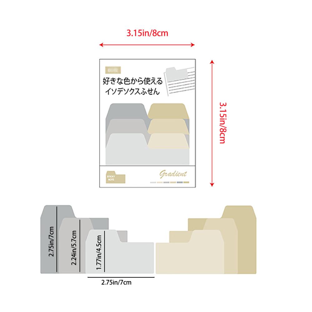 Colorful gradient index stickers, creative multi-color office account notes, fashionable message notes, and sticky notes