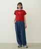 Milkfed Casual ICING LOGO COMPACT Red Women's S/S TEE,