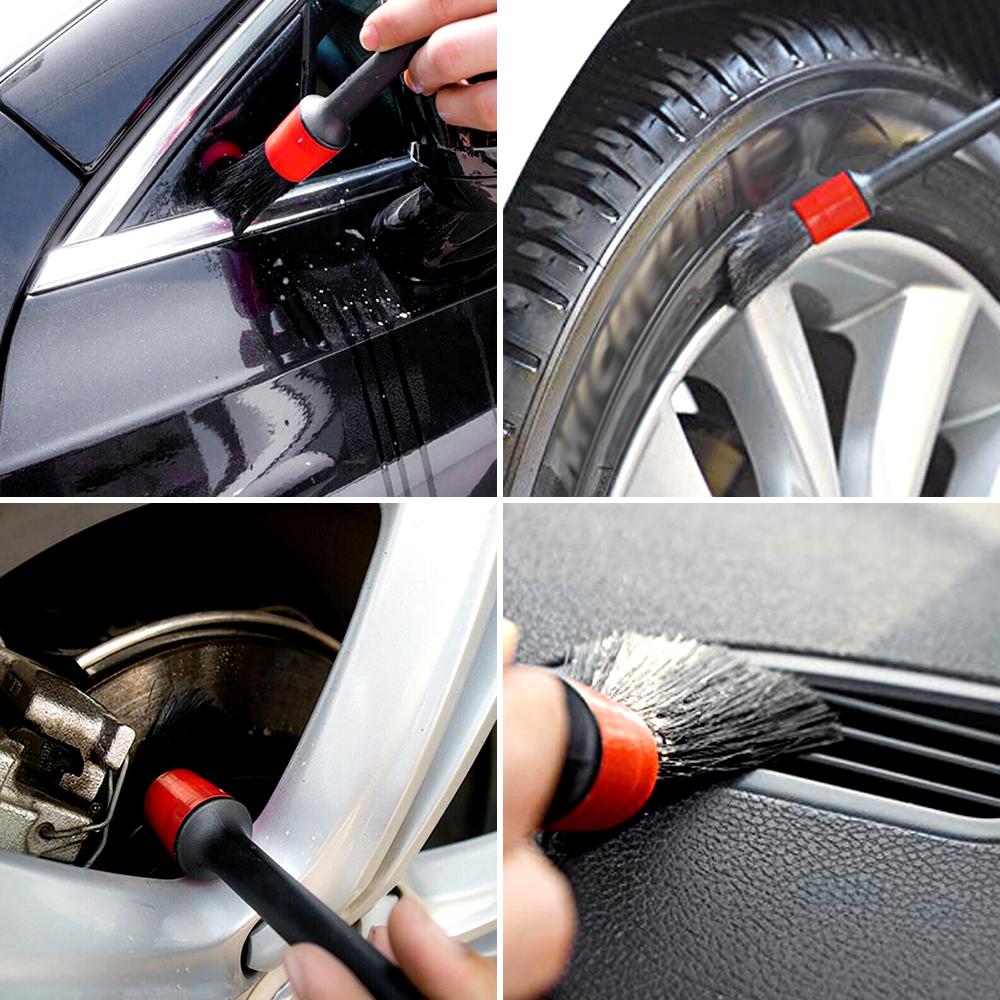 Car Detailing Brush Set Auto Cleaning Kit Multifunctioal Auto Care Tool Car Air Vents Rim Cleaning Dirt Dust Clean Tools