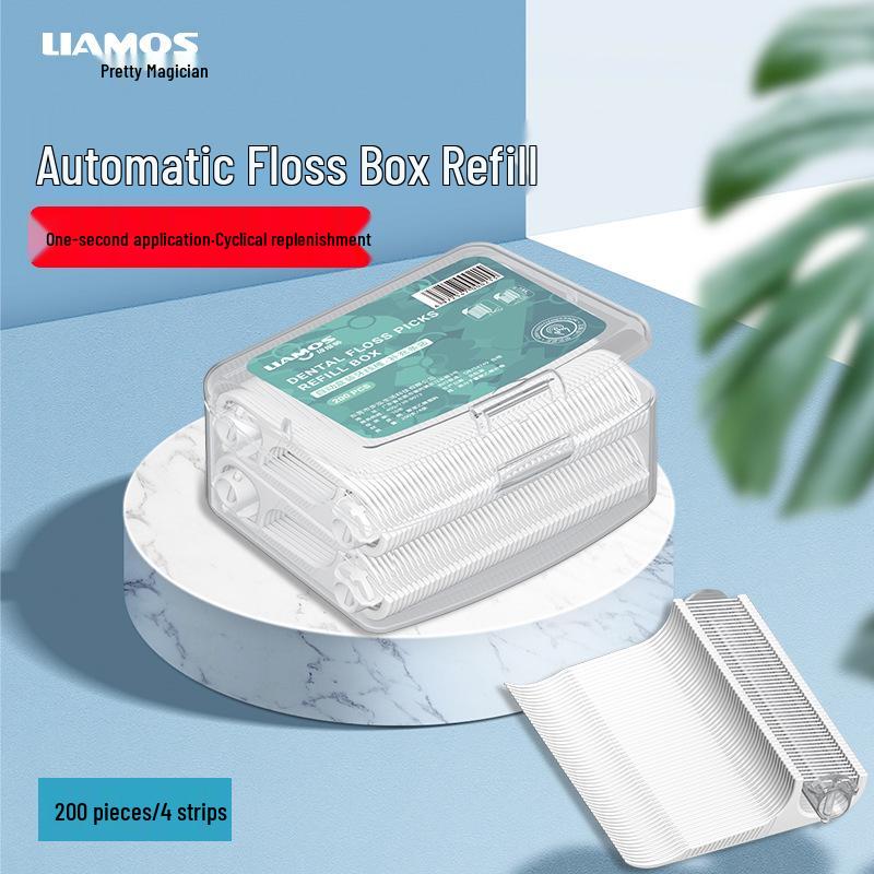Ultra-Fine Floss Stick Toothpick with Automatic Box - 100 Patented Pieces