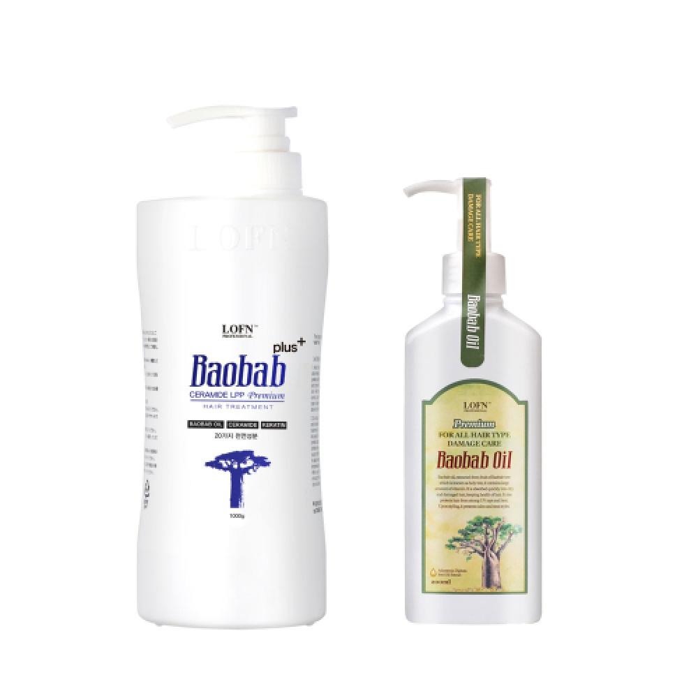 Lofn Baobab Lpp National Treatment Plus 1000ml + Baobab Hair Oil 200ml FREE