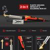 100W Plastic Welding Repair Kit & 2-IN-1 Soldering Iron 200/1000Pcs Hot Staples Kayak Bumper Car Repair Tools