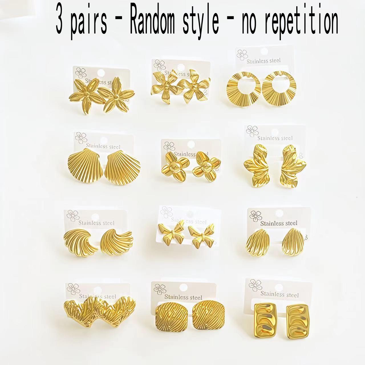 

Классические серьги-пусеты в винтажном стиле, с многослойным покрытием из 18-каратного золота, из нержавеющей стали, с геометрической штангой, минималистичные серьги для женщин