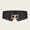 Solid Retro Color Style Metal Waist Belt With Alloy Buckle Women Dresses Coats