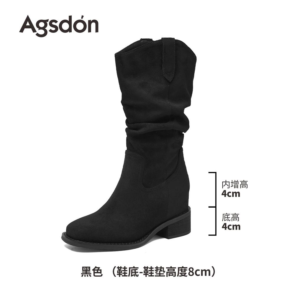 Pile Boots New Autumn and Winter Maillard Western Cowboy Short Boots Medium Tube British Martin Boots