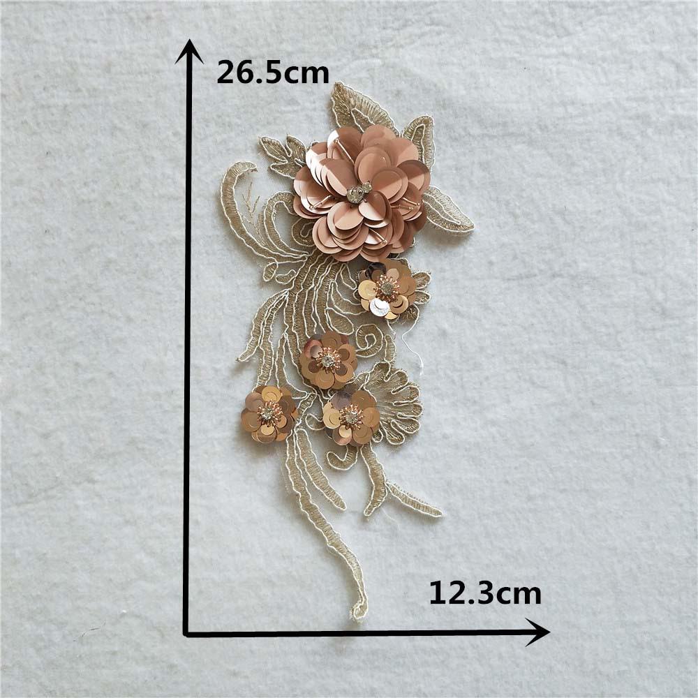 3D Embroidered Polyester Flower Lace Collar for DIY Sewing