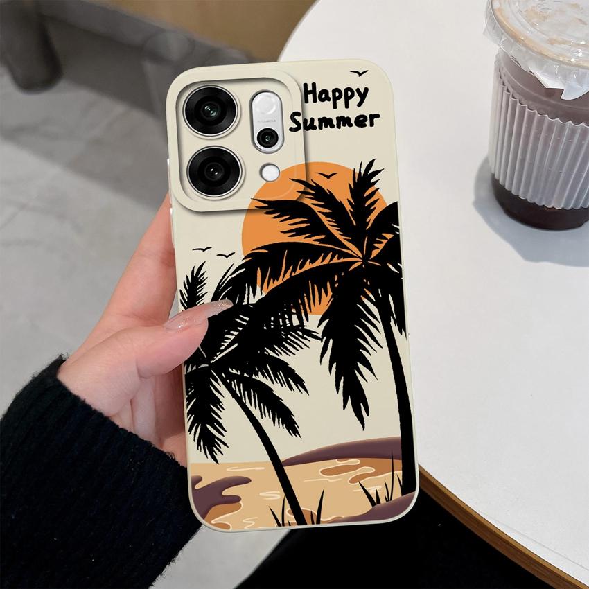 For Oppo Reno14 Pro 14F A5 A5X K13 Phone Cases Table Cartoon Cat Pattern Phone Case Camera Protection Shockproof Silicone Covers For Oppo Bumper Shell