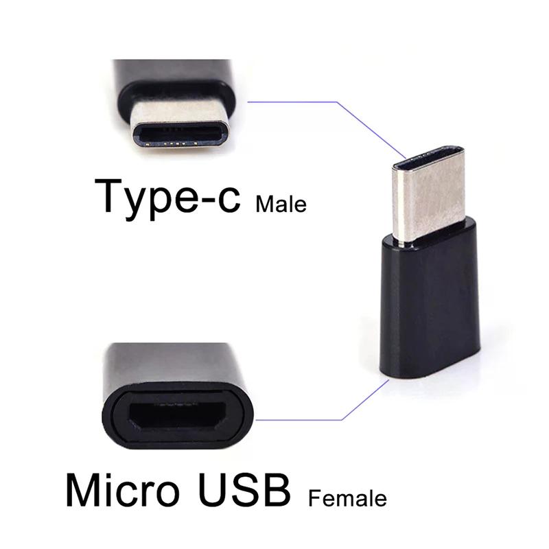 Micro USB Female to Type-c USB-C Male Adapter Converter Charging Connector