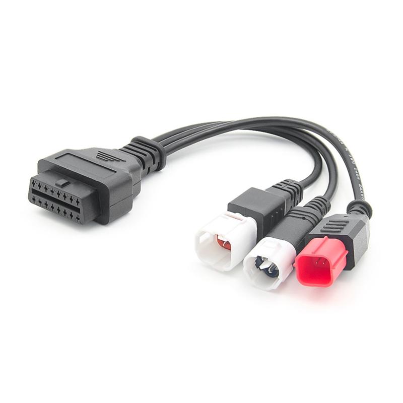A03E-OBD2 Diagnostic Cable For Yamaha Kline Euro5 Motorcycle 16 Pin To 3Pin 4Pin 6Pin OBD2 3 In 1 Diagnostic Adapter Spare Parts