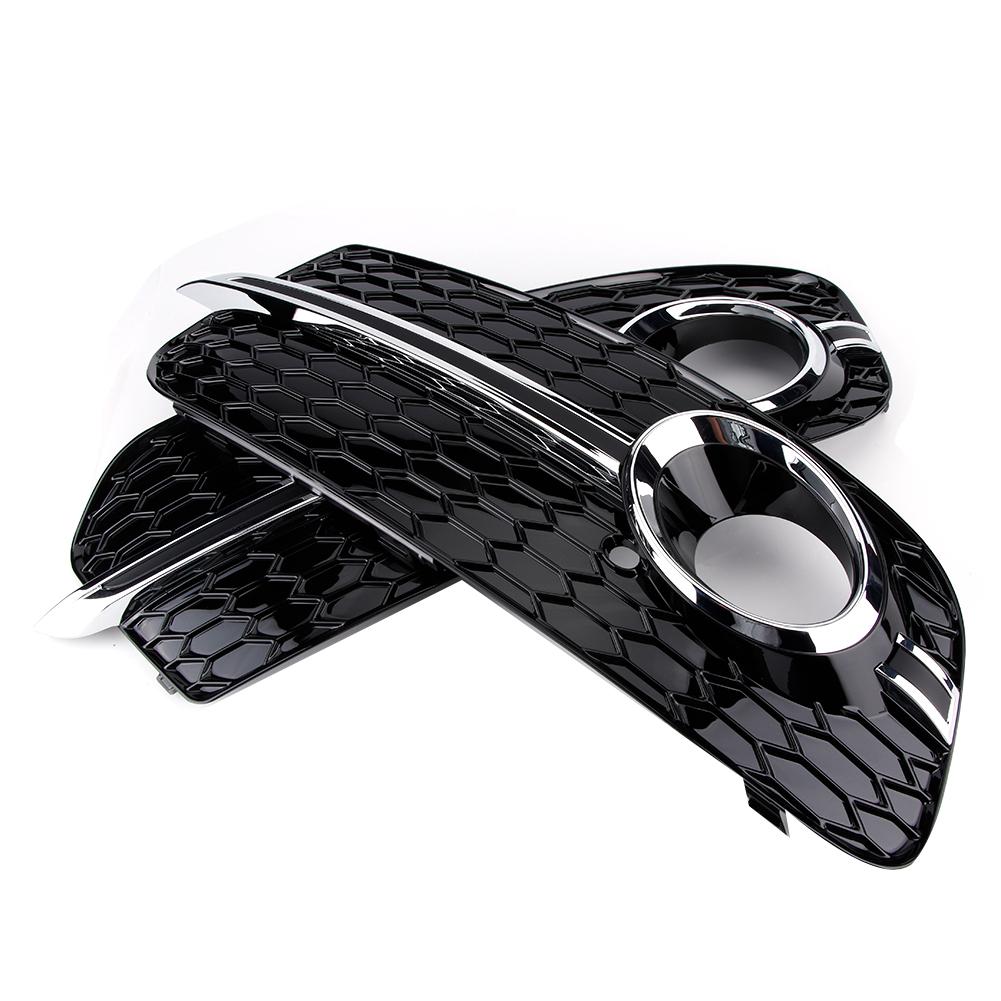 2pcs for SQ5 Style Car Exterior Fog Lamp Light  Frame Cover Fits for Q5 8R 2013 2017