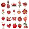 Mixed Color Cartoon Enamel Alloy Pendants for DIY Bracelets & Keychains