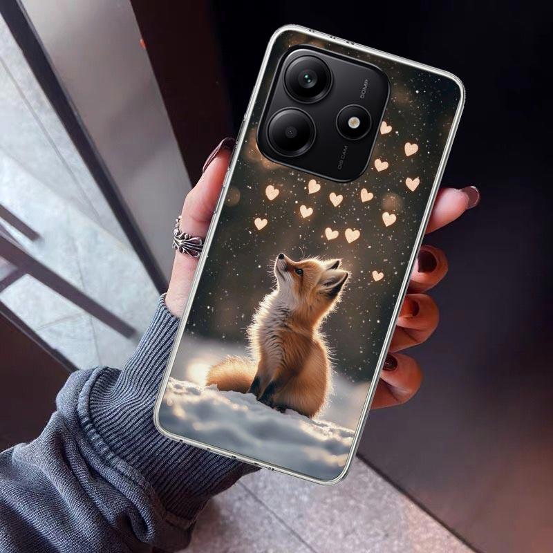 Animal Fox Phone Case For Xiaomi Redmi Note 15 14 14S 13 12S 12 Pro Plus 11S 11 10S 10 4G Cover 11E 11T 5G Print Fundas Redmi No