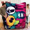 Spooky Month 2D Flat Pattern Flannel Blanket High quality All Seasons Warmth and Comfort Perfect for Christmas Gifts.DMT0925071