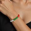 Handgefertigtes verstellbares Armband in den Farben der Flaggen von Palästina, Kuwait, VAE mit buntem Vajra-Knoten