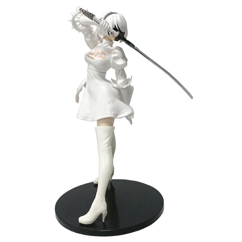 18CM NieR:Automata 2B Anime Figur Spielzeug PVC Sammlermodell Puppe Statuette Ornament Geschenk