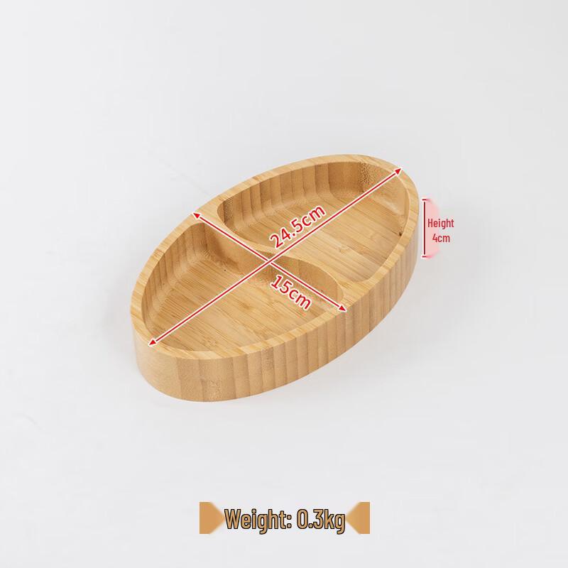 Bamboo Tea Snack & Dried Fruit Serving Platter 24.5x15x4 cm