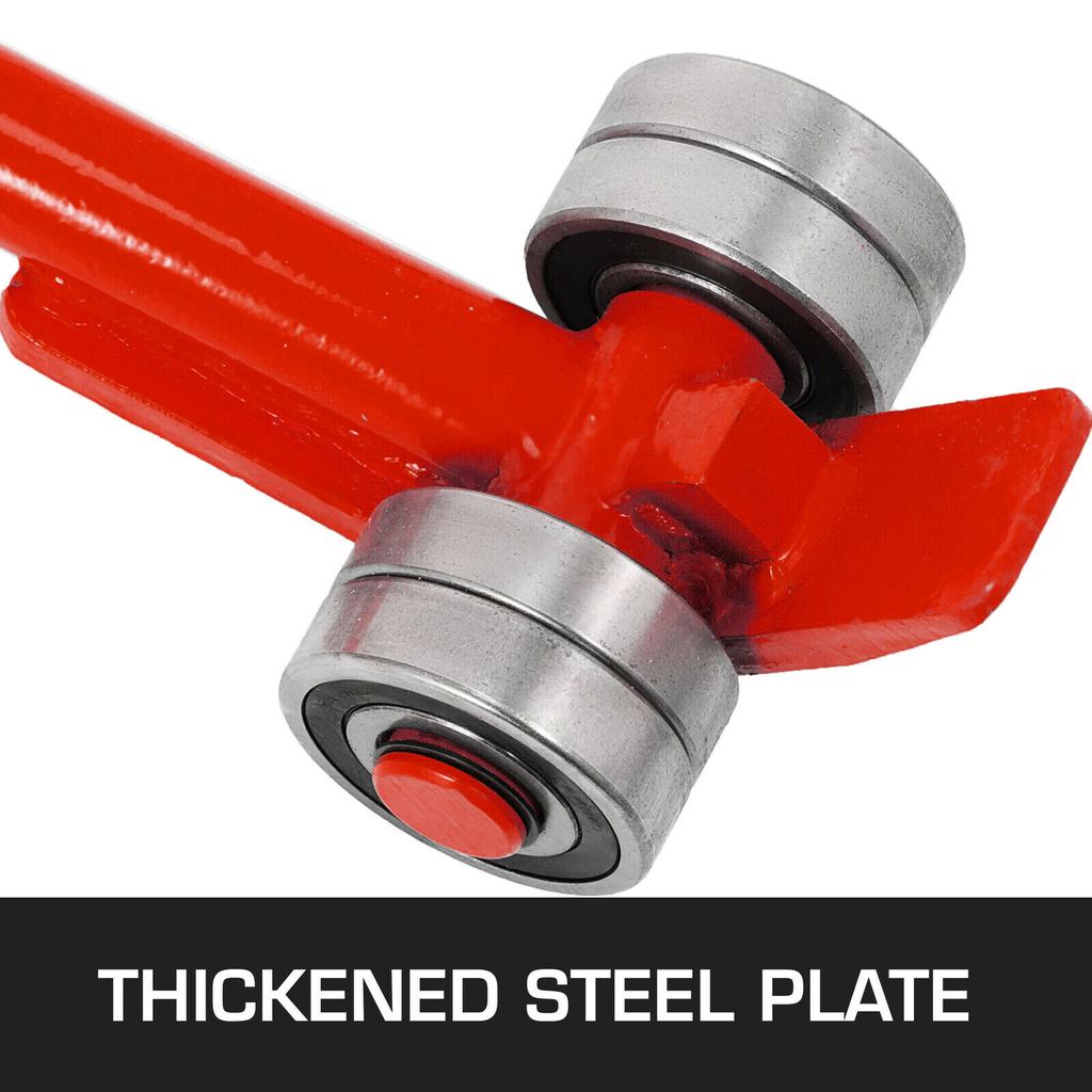 SucceBuy 5-6FT Pry Lever Bar 6600LBS Labor-saving Durable Wheels Tilt Off Ground Ergonomic Handle for Metallurgy Manufacturing