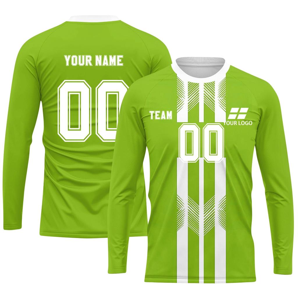 Men's Long Sleeve Athletic Jersey, Quick-Dry Sports Shirt, Lightweight Team Uniform Top, Red White Design