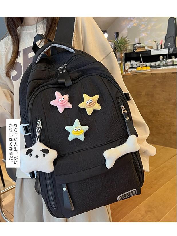 Japanese Style Cute and Versatile Waterproof Backpack for Junior High School Girls - Lightweight, Large Capacity