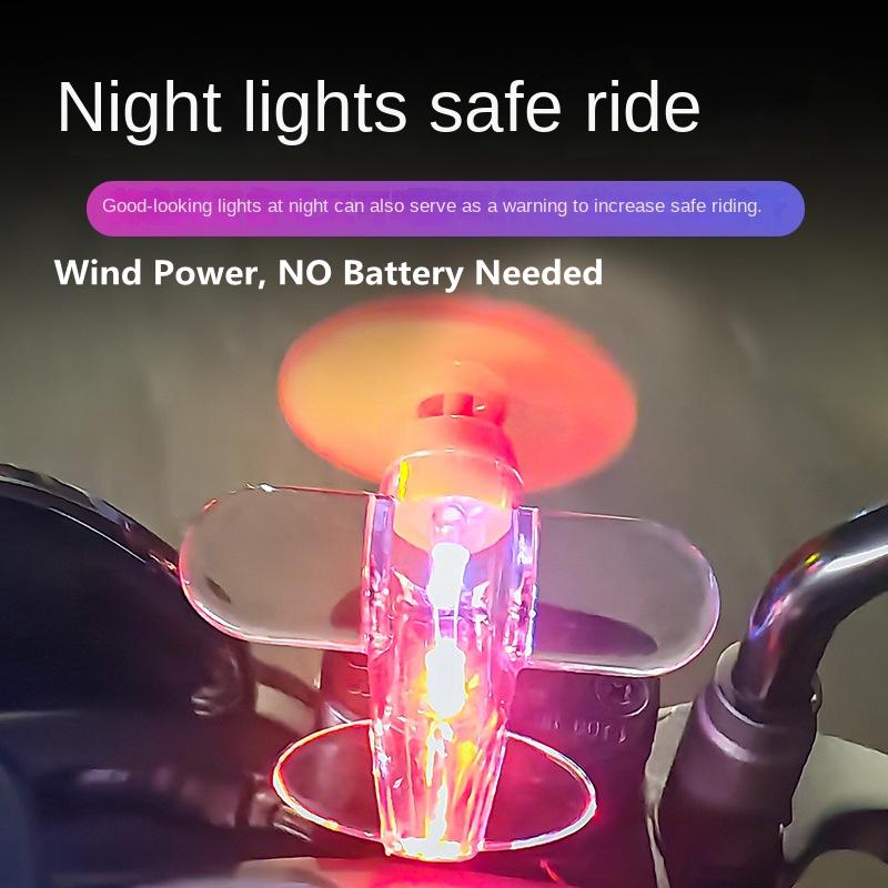 Car Rotatable Airplane Wind Powered Small Led Light Airplane Decor Car Styling Ornaments Bikes Motorcycle Bicycle Decorations