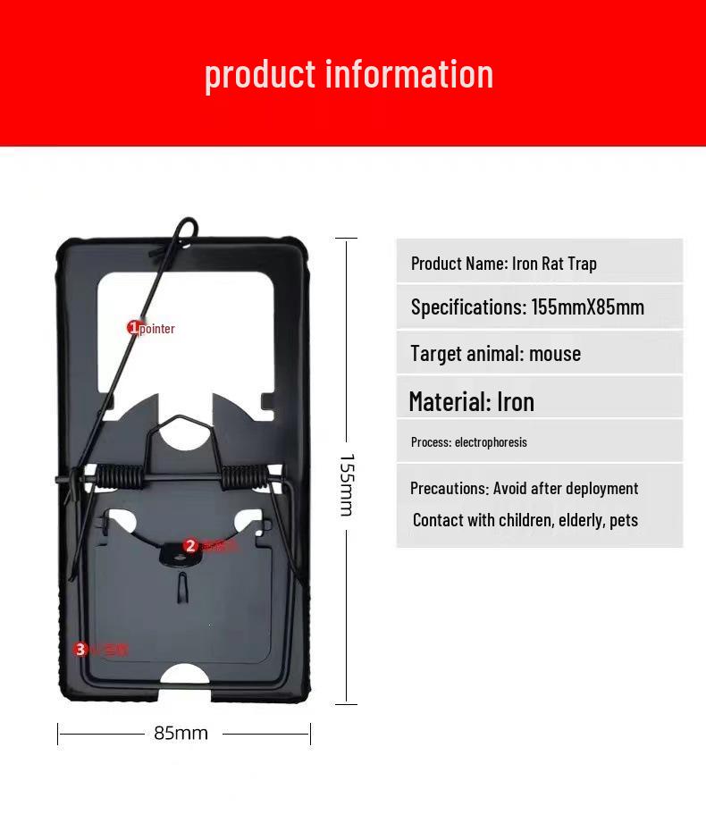 Iron Pedal Rat and Mouse Trap for Household Use