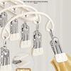 Multi-clip socks drying rack Household stainless steel windproof hanger Baby socks clip Balcony drying underwear hanger