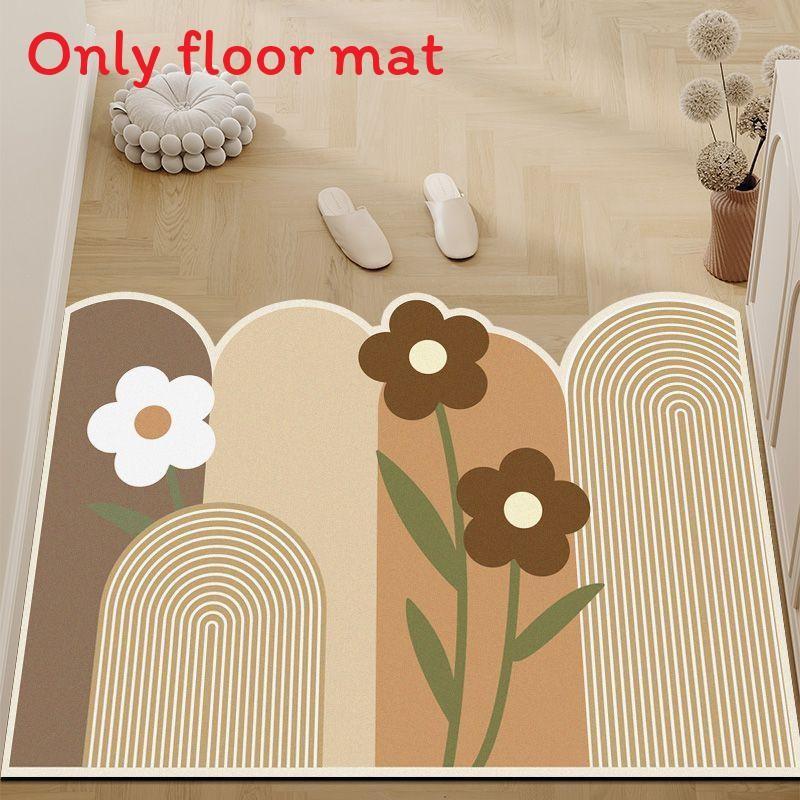 Print Daisy Tulip Pattern Floor Mat Bathroom Anti Slip Mats Wearproof Fashion