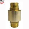 BSPT Thread Brass Check Valve Male To Mal Spring Check Valve Durable Pipe Check Valve