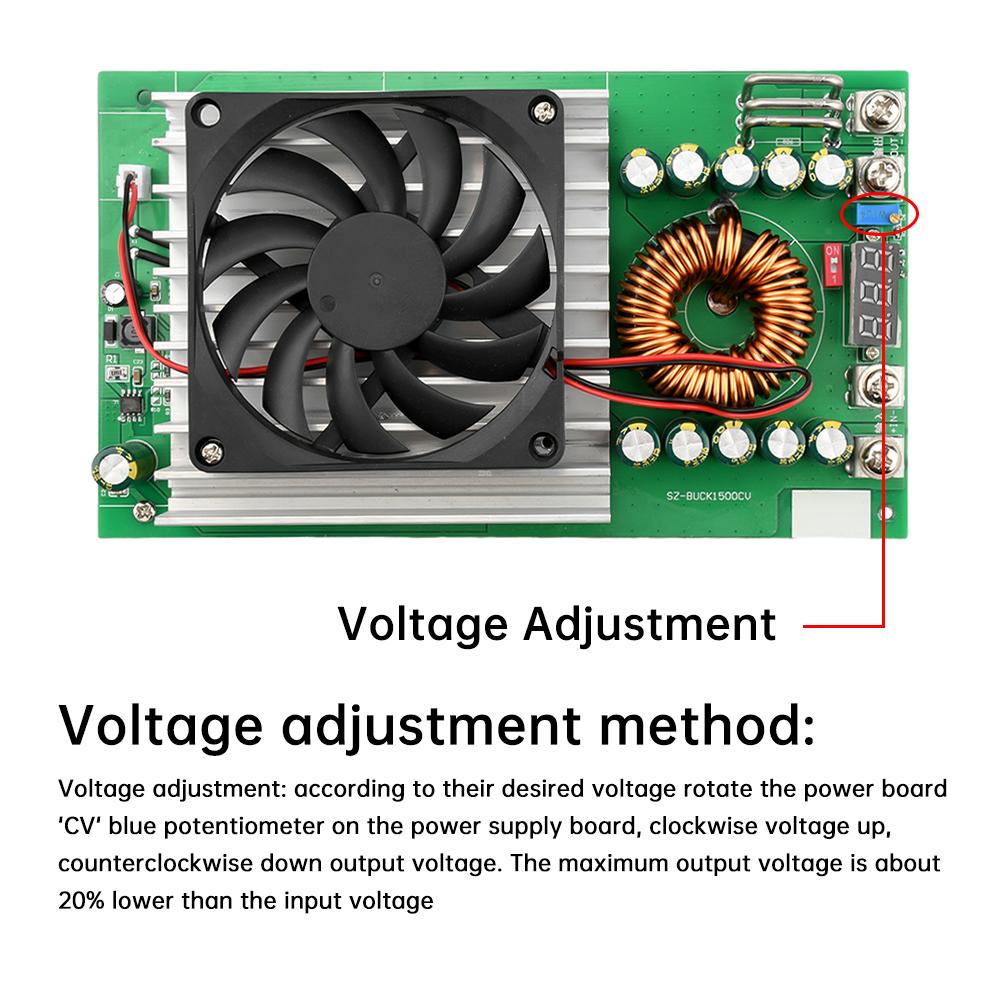 DC-DC 11-91V to 1.1-71V Adjustable Buck Module Regulated Power Supply Module High Power with Digital Red Display 1111W 11A