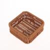 Imitation Rattan Wicker Basket Fruit Tea Snack Bread Basket Cosmetic Square Storage Box Household Kitchen Supplies