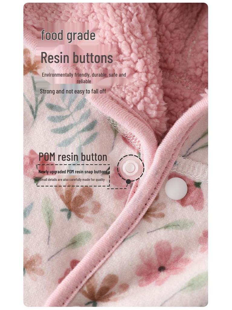 Fleece-lined Baby Romper for Autumn/Winter | 0-1 Year Warm Outing Crawling Suit by Anyang Baby & Children's Wear