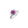 Jewelry Cultivation Ruby Sapphire Bloom Flower Ring Hollow Red Corundum Bouquet Ring