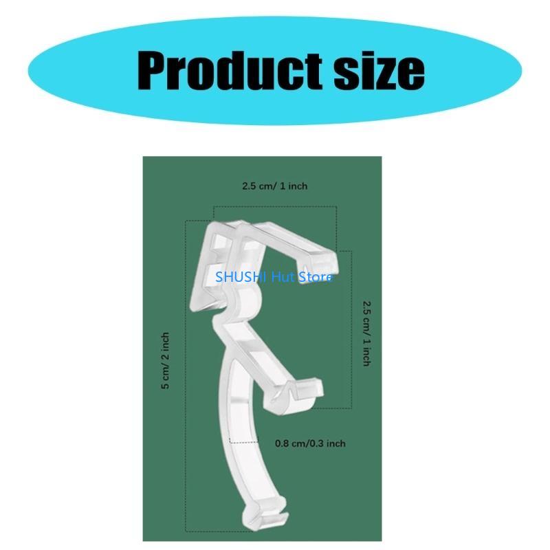 Clear Valance Clips 20 Pieces 2Inch Plastic Blind Retainer Holder Clips for Window Blind Valance Horizontal Blinds Parts D57B