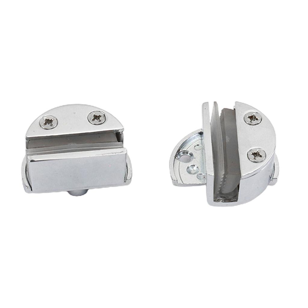 Glass Door Heaven and Earth Clamp 360-Degree Rotating Shaft Hinge Metal Display Cabinet Door Up Down Left Right Hinge