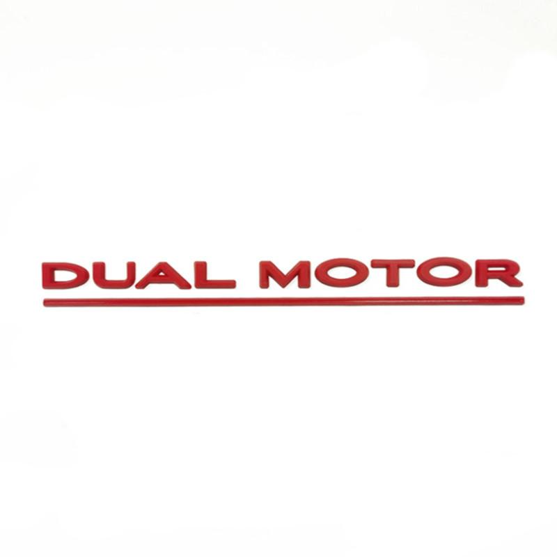 Emblema Scritta Sottolineata DOPPIO MOTORE per Model Y 3 X S Car Styling Adesivo Badge Camion