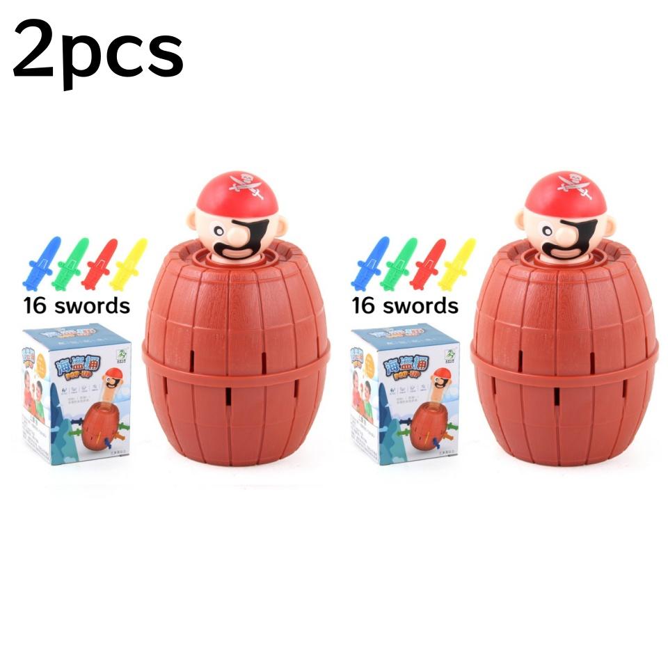 1/2/3Pcs Funny Pirate Barrel Toys Jumping Pirate Bucket Sword Stab Game for Parent-child Interactive Children Party Home Gift