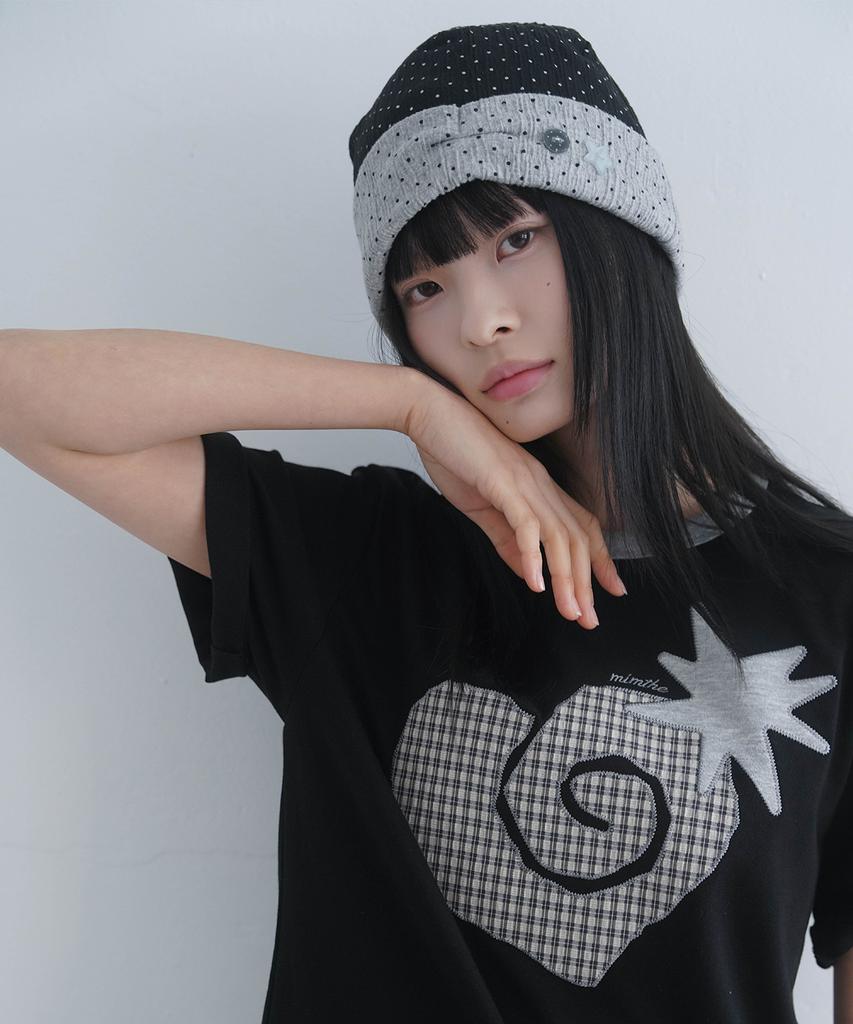 Mimdeowodeulobeu Summary Button Beanie_Dot Black