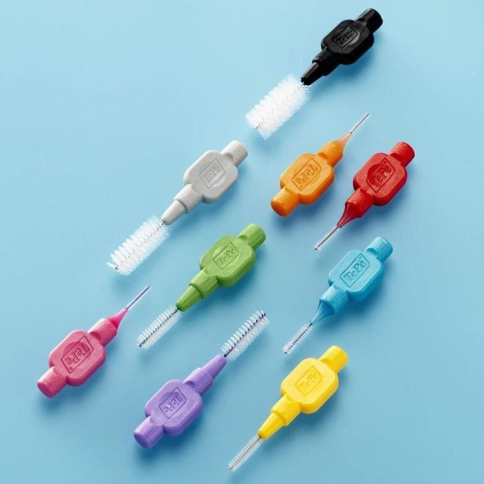 TePe Brossettes interdentaires Original - Nettoyage facile des espaces interdentaires - 1 x 8 brossettes de diamètres variés - Une