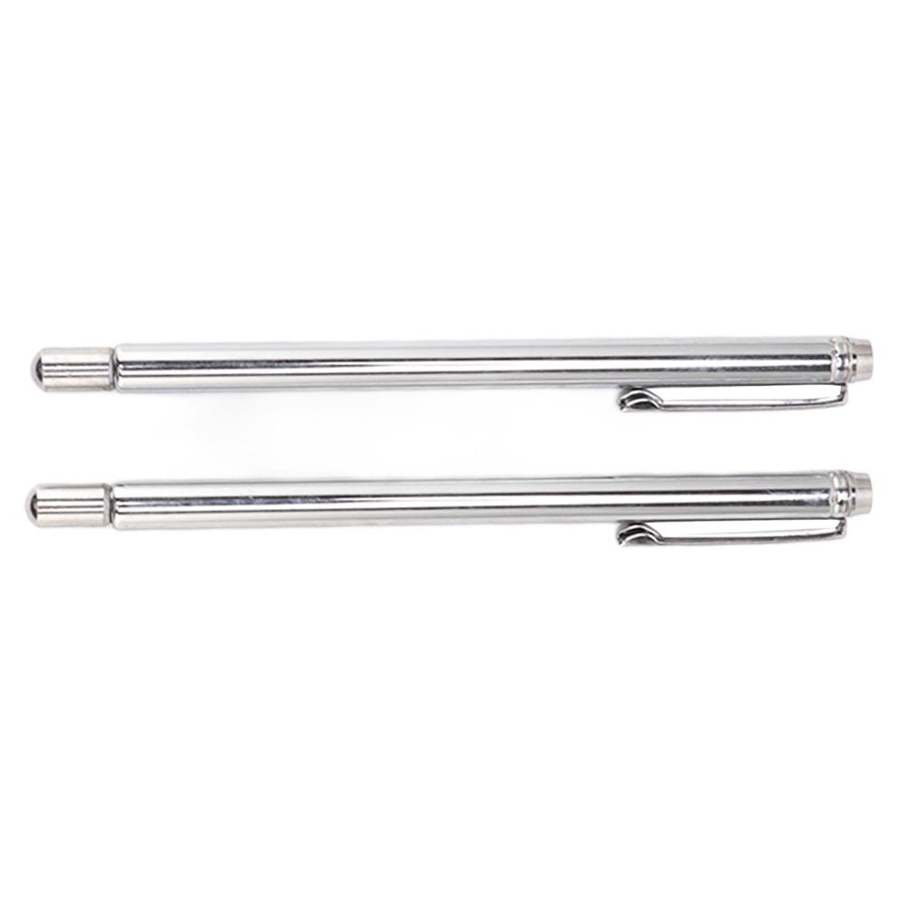 2Pcs Handy Tool Stainless Steel Detection Rod Pen Type Telescopic Probe Rod Portable Testing Stick Repair