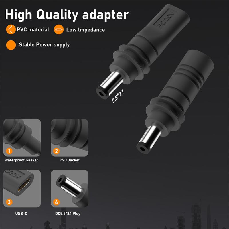 Starlink Mini Gen3 Pd 100W USB C Buchse auf DC5521 Stecker Ladeanschluss Hohlstecker Stromstecker Typ C auf DC/D auf D Stromadapter