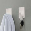 1/6Pcs Wall Hanger Hook Self Adhesive Stainless Steel Hook Towel Rack Hanger Multi-purpose Hook Kitchen Bathroom Supplies