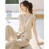 2026 Summer Casual Elegant Sleeveless Top & Pants Set - Light Commute, Loose Fit, Round Neck