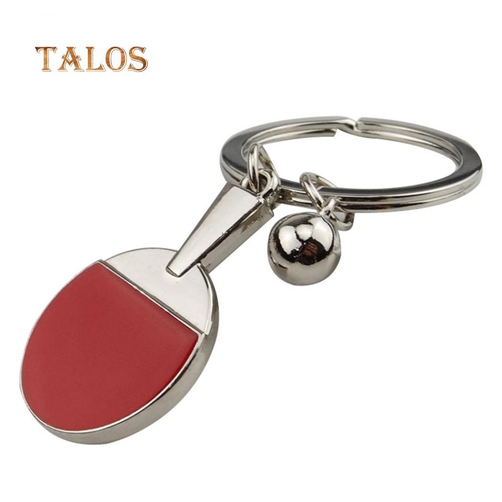 Pingpong Bat Ball Table Tennis Racket Keychain Car Key Chain Decor Ring Gift Accessories
