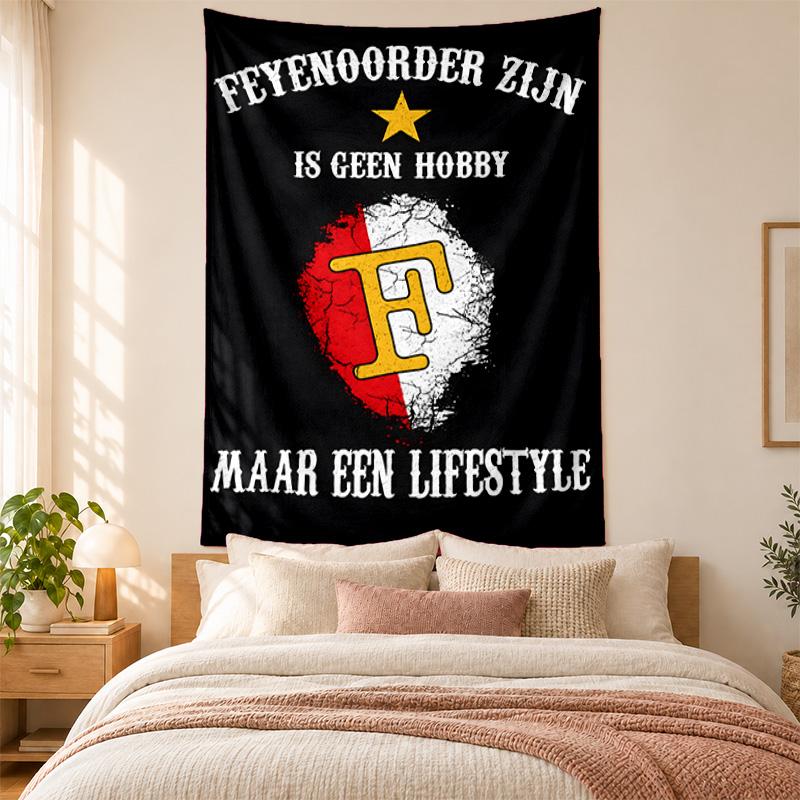 Feyenoord Rotterdam Wandkleed hoge kwaliteit voor het decoreren van woonkamer slaapkamer studentenkamer muren ideaal als slaapkamer muurdecoratie of vakantiegeschenk
