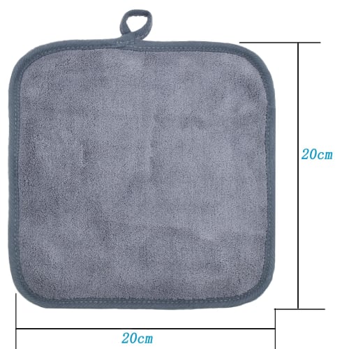 Panos de Microfibra BloomSesame, Panos de Cozinha, Toalhas de Limpeza, Panos de Prato, Cinza, Pacote com 12 (20x20cm)